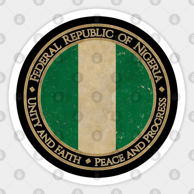 Vintage Federal Republic of Nigeria Africa African Flag Sticker by DragonXX